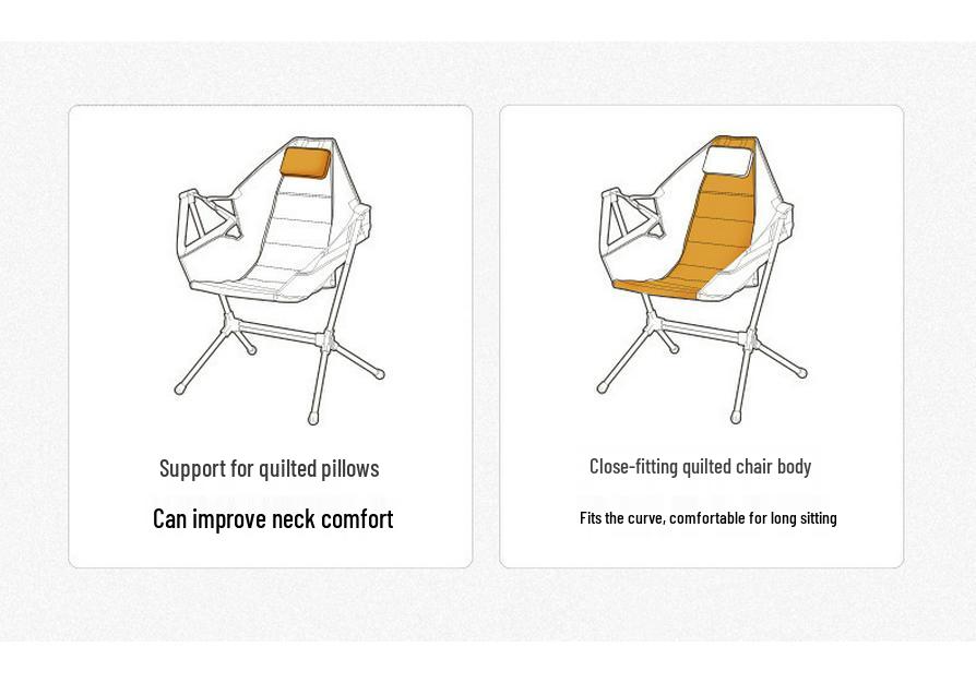Portable Aluminum Alloy Folding Outdoor Rocking Lounge Chair with Detachable Backrest for Family Camping Leisure