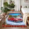 Christmas Printed Square Area Rug Soft Non Slip Floor Carpet For Bedroom Holiday Gift