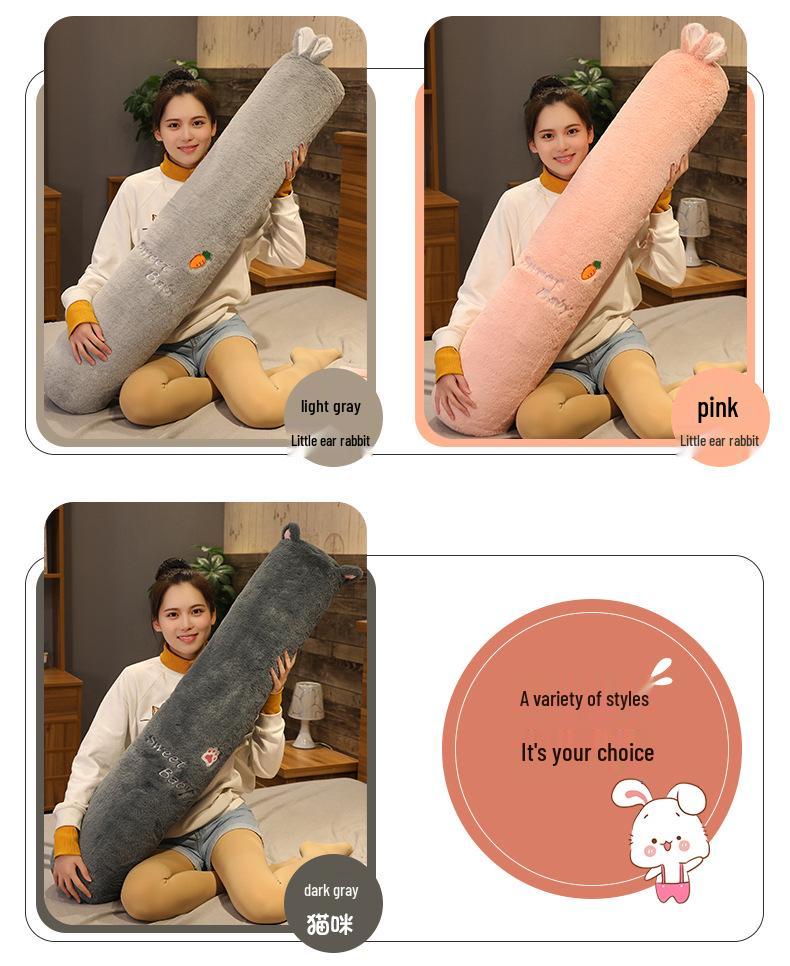 Body Pillow: Long, Cylindrical, Removable, Washable, Great for Leg Clamping and Pregnancy. Perfect for Kids' Beds.