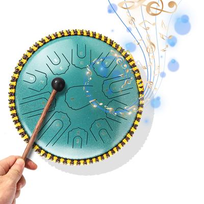 Stahlzungentrommel 15 Zoll 21 Töne C-Taste Schlaginstrument Balmy Drum mit Trommelschlägel für