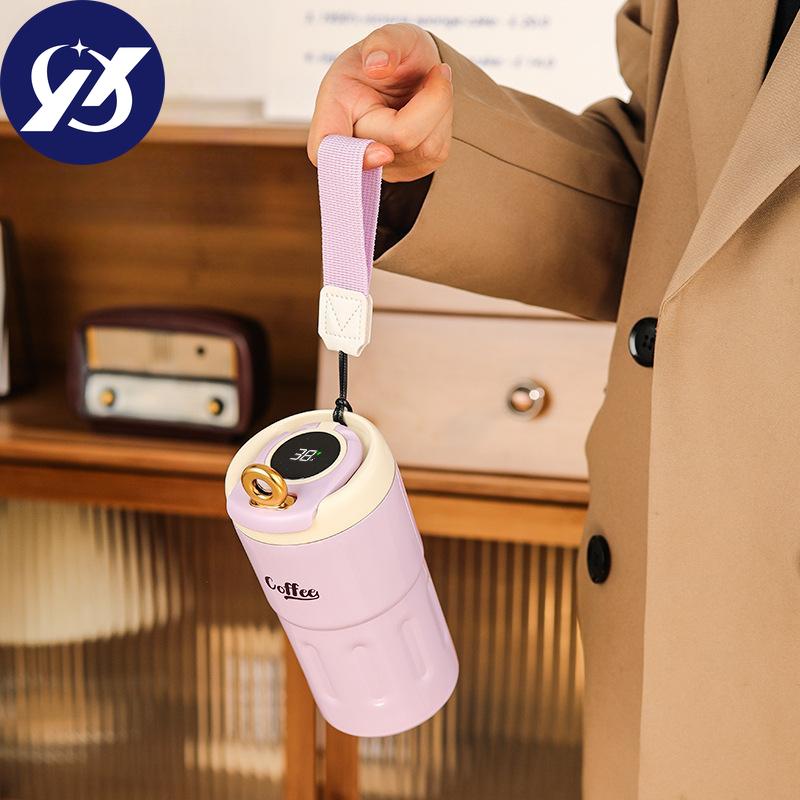 Stainless Steel Vacuum Cup 316 Intelligent Temperature Measuring Cup Portable Double-Layer Vacuum Intelligent Temperature Display Coffee Cup