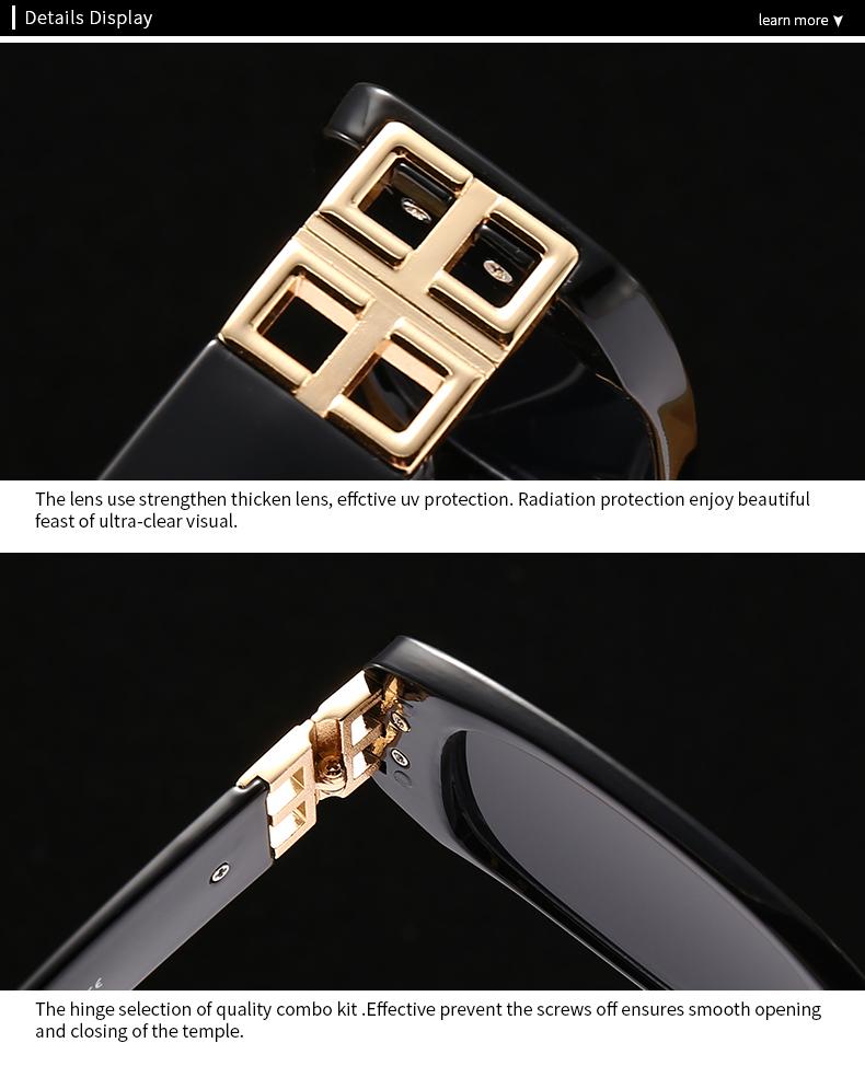 934 Fashion Narrow Square Frame Sunglasses Xiaohongshu Popular European and American Ins Style Retro
