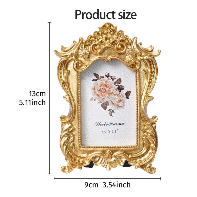 Antique Ornate Rectangles Photo Frame for Tabletop Wall Display,Retro Picture Frame,Decorative Photo Frame Home Decors