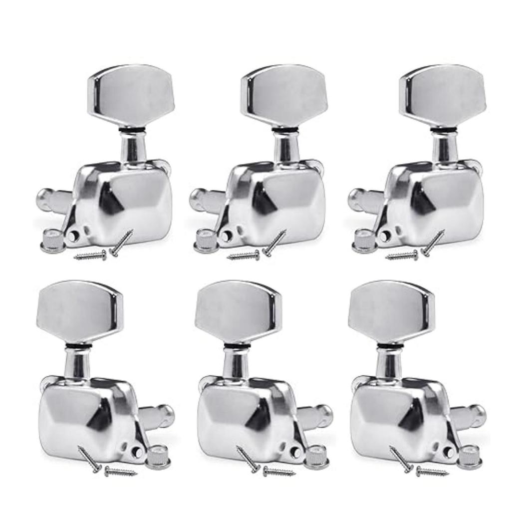 Gold Semi-Closed Folk Wooden Guitar Tuning Pegs with Square Head String Winders