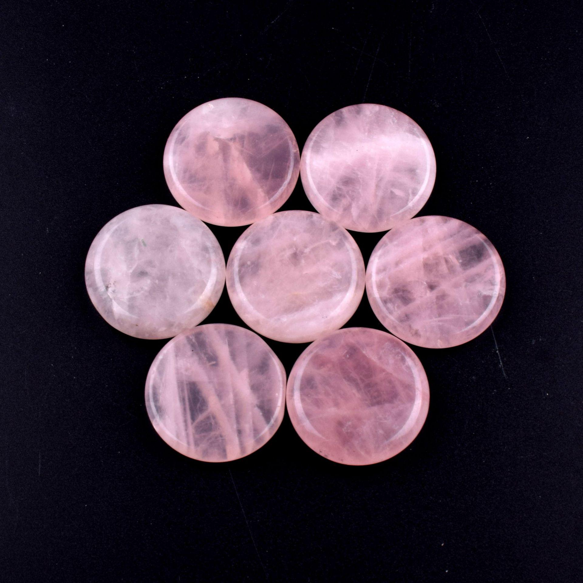 

Jade Rose Quartz Round Slices: Easy False Eyelash Applicator & Ornament for Girls