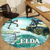 Video Games Pattern Round Rug, Indoor/Outdoor Mat, for Picnic, Gameroom, Bedroom, Office, Living Room, Home Decor Carpet, Birthday Gift