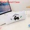 Cartoon Canvas Pencil Case With Large Capacity For Students And Girls