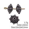 Small Hole Alloy Spacer Beads Multi Pattern Antique Metal Loose Beads For DIY Jewelry Bracelet Making For