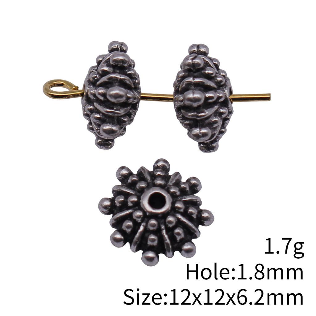Small Hole Alloy Spacer Beads Multi Pattern Antique Metal Loose Beads For DIY Jewelry Bracelet Making For