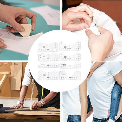 8-teiliges T-Shirt-Lineal für Viny, Ausrichtungs- und Zentrierwerkzeug für Heißpresse oder Cricut