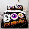New 3D Print Halloween Boo Cartoon Bedding Set,Duvet Cover Bed Set Quilt Cover Pillowcase,King Queen Twin Size Boys Girls Adults