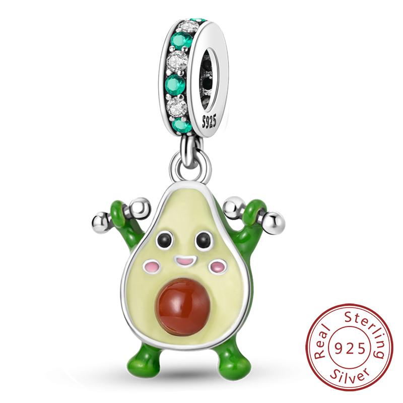 Original Charms Beads Copper Cherry Strawberry Avocado Fruit Charms Pendant For Woman Jewelry Making