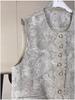 Spring 2025 High-End Chinese-Style Sleeveless Lace Vest