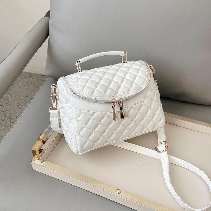 

Women s Luxury Soft PU Leather Crossbody Bag - Designer Casual Bucket Purse Handbag 23cm x 12cm x 19cm белый