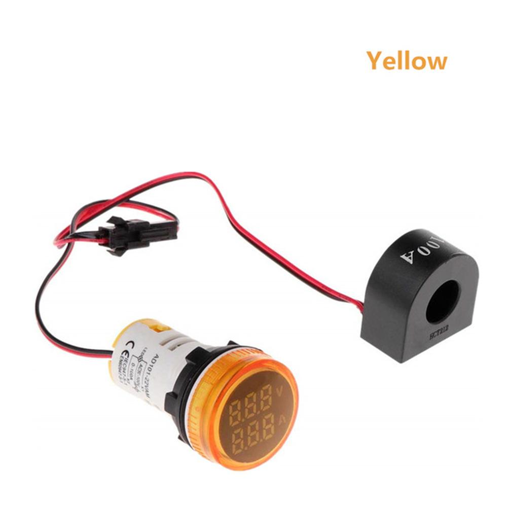 22mm AC50-500V 110V 220V Ammeter Voltmeter HZ Hertz Frequency Meter Digital Current Voltage Amp Signal Light LED Lamp Indicator