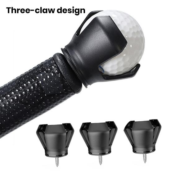 Golf Ball Picker Lightweight Portable Three Claws Clamp Design Threaded Installation Versatile Club Tail Ball Collector