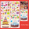 Electrostatic Window Stickers for Kids Birthday Party, Reusable Static Cling Decoration for Windows Shop Glass Cake Store Display Scene Decor
