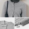 Semir Women's Winter Cable Knit Round Neck Cardigan