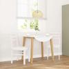 VidaXL Dining Chairs 2 Pcs White Solid Rubber Wood, Dining Chair, Chair, Living Room Chair, Dining Chairs, Chair 4102423