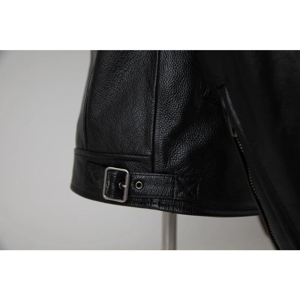 Chinesische Größe Echtes Leder Jacke Männer 100% Natürliche Rindsleder Echtes Leder Jacken Slim Fit Motorrad Jacke Mann Biker Mantel Herbst M357