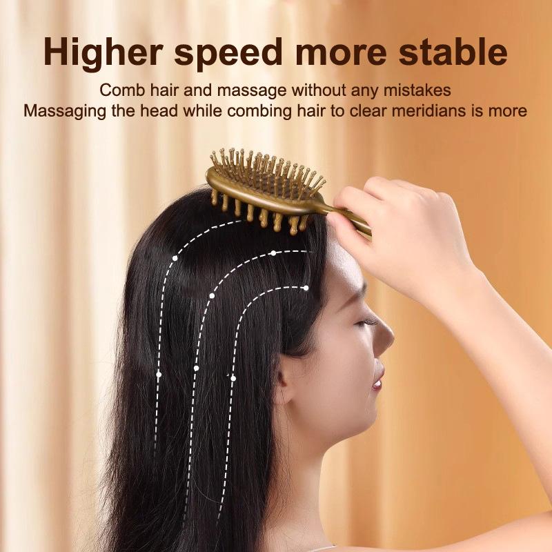 Double Sided Sandalwood Air Bag Comb Hair Care Scalp Anti Static Meridian Head Blood Circulation Dredging Massage Comb