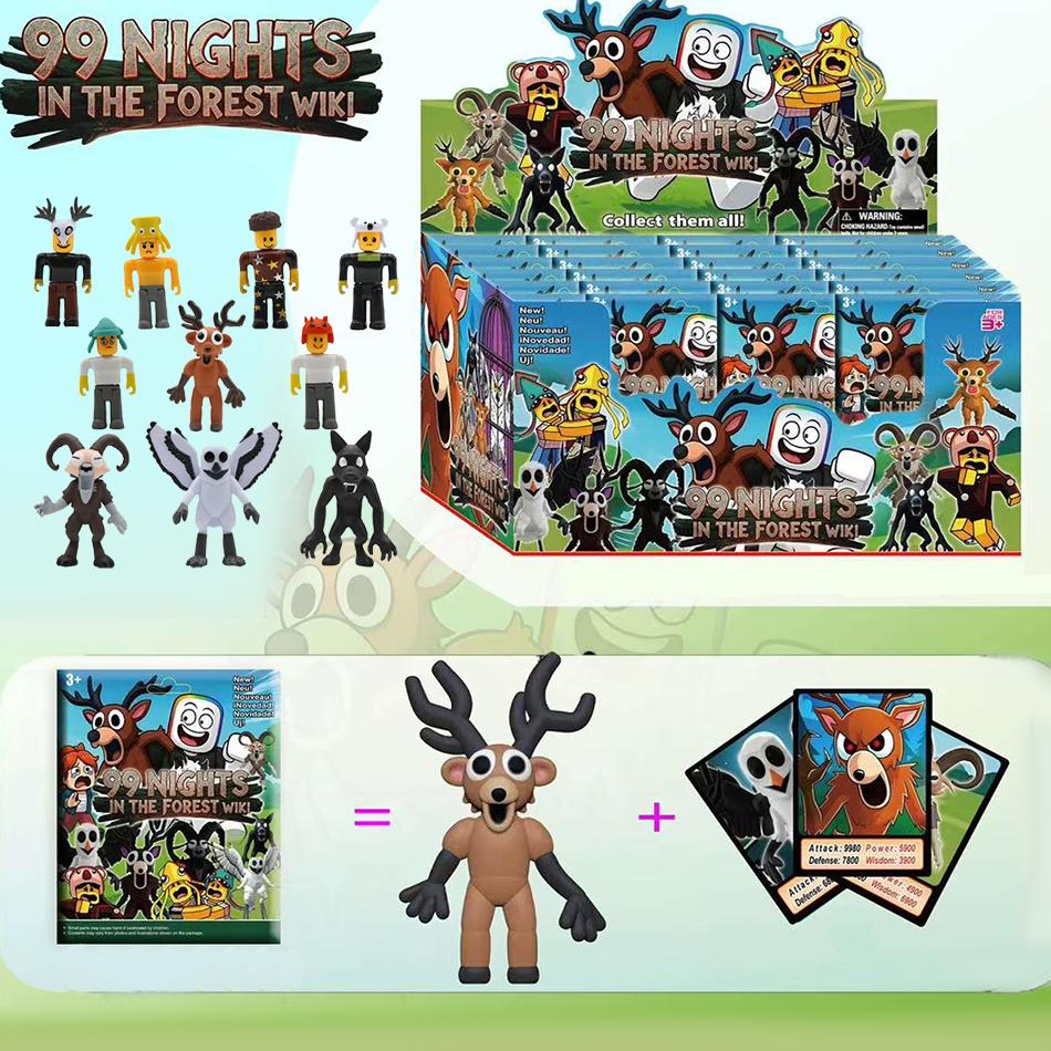 Hot 99 Nights In The Forest Action Figure Deer Owl Goat Blind Box Desktop Decoration Model Ornaments Fans Xmas Gifts