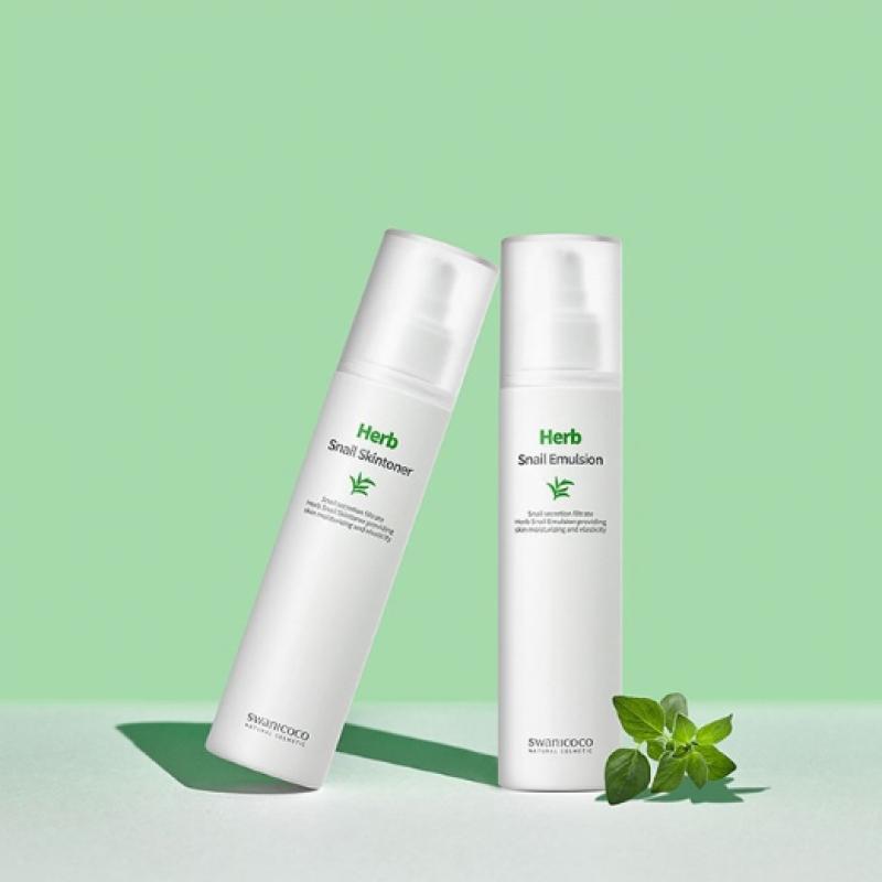 Swanicoco Herb Snail Skin Toner 120ml+emulsion 120ml Set
