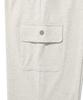 WACKY WILLY Women'S Wide Fit Cargo Knit-Like Pants Oatmeal
