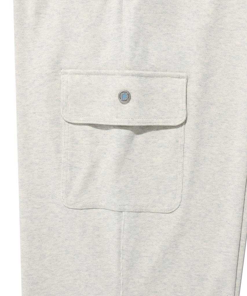 WACKY WILLY Women'S Wide Fit Cargo Knit-Like Pants Oatmeal