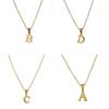 Fashionable 18k Gold Stainless Steel Mini Letter Necklace For Women Trendy Titanium Steel Pendant Necklace