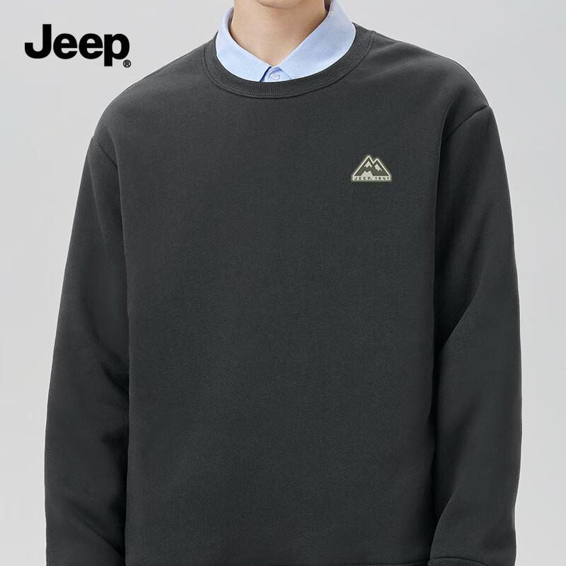 

Jeep Men s Loose Fit Round Neck Sweatshirt 3XL