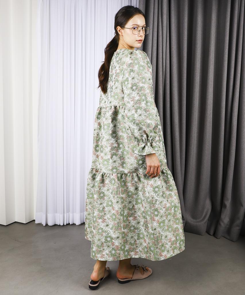 TINABLOSSOM Green Pink Dress