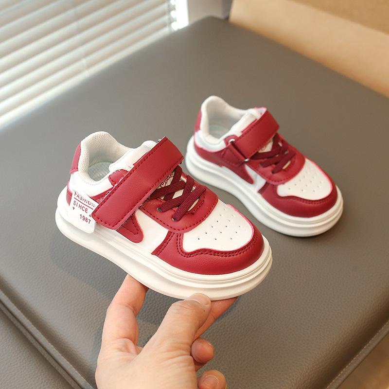 Kids' Sneakers 2025 Spring Waterproof Leather-top Running Shoes for Girls Boys' Non-slip Sneakers