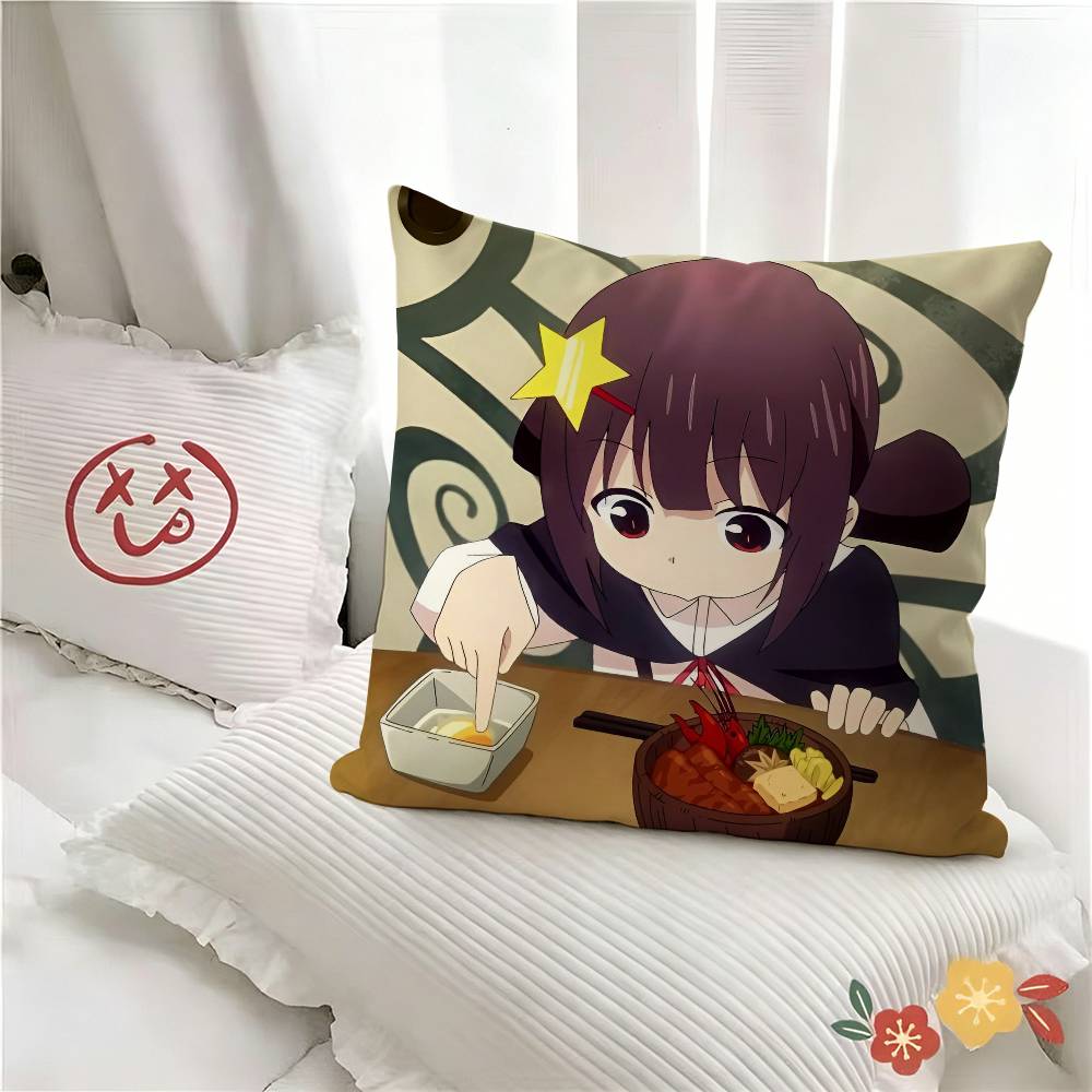 Konosuba Gods Blessing On This Wonderful World Pillow Case Fashion Square Pillowcase Bedroom Sofa Room Ins Decoration Leisure