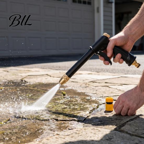Car Wash Hose Nozzle Garden with Foam Cannon, Quick Connectors, Heavy Duty Plant Watering Nozzle, High Pressure for Washing Plants Cleaning Yard