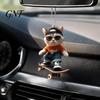 Lightweight Scratch Resistant Pendant Skateboard Cat Car Hanging Ornament, 2D Flat Acrylic Rearview Cute Vehicle Mirror Hanger Decor, Trendy Skate for