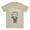 Pirate Hunter Zoro T Shirt Mens  Cotton Novelty TShirts Round Collar Ones Pieces Tees Short Sleeve Tops Printed