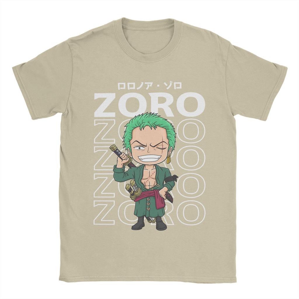 Pirate Hunter Zoro T Shirt Mens Cotton Novelty TShirts Round Collar Ones Pieces Tees Short Sleeve Tops Printed