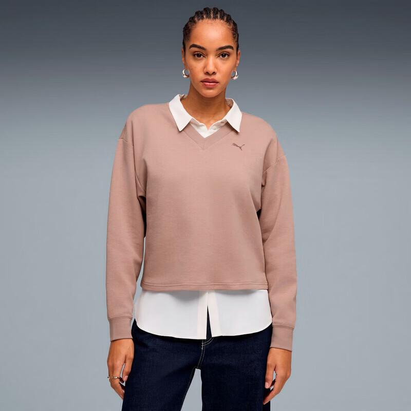 PUMA Women s Sport Casual Warm Knit Sweatshirt L