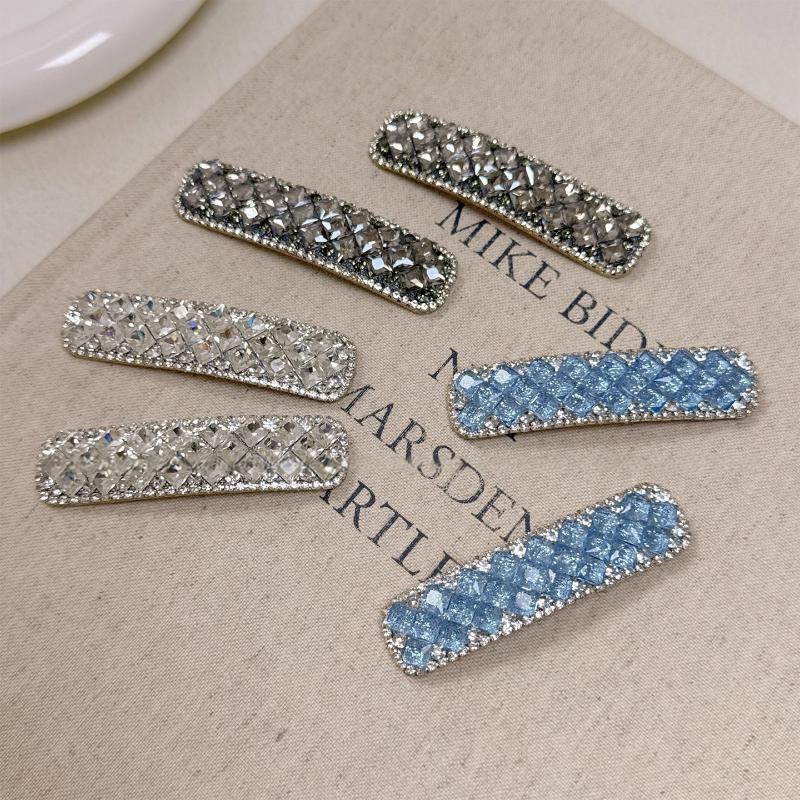 1/2Pcs Light Luxury  Hairpin Versatile Temperament Shining Zircon Side Clip Bangs Clip  Hair Accessories Gifts