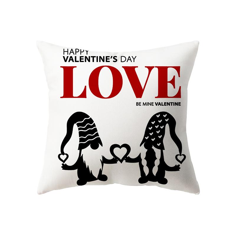 Merry Christmas Cute Dwarf Print Pattern Cushion Cover Home Living Room Sofa Decoration Polyester Pillow Pillow Cover