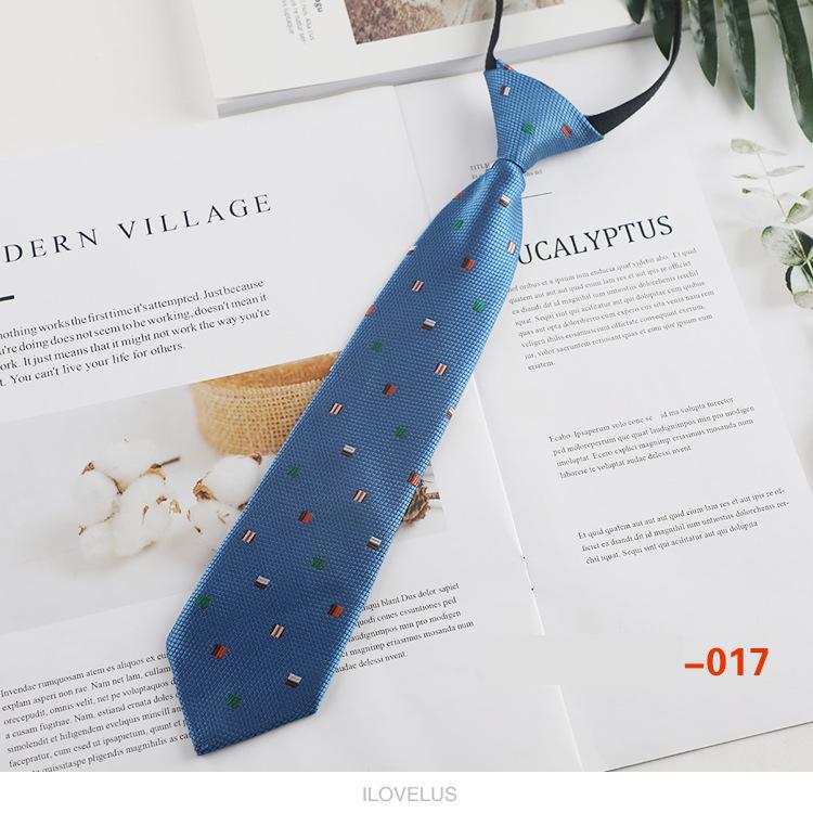 Children's Small Tie with Creative Fun Cartoon Polyester Short Lazy Knot Free Tie 6cm