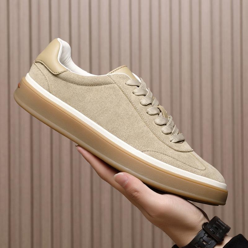 European Trendy Brand Spring And Summer Breathable Men'S White Shoes, The Star Has The Same Versatile Casual Sports Board Shoes, Genuine Leather Shoes