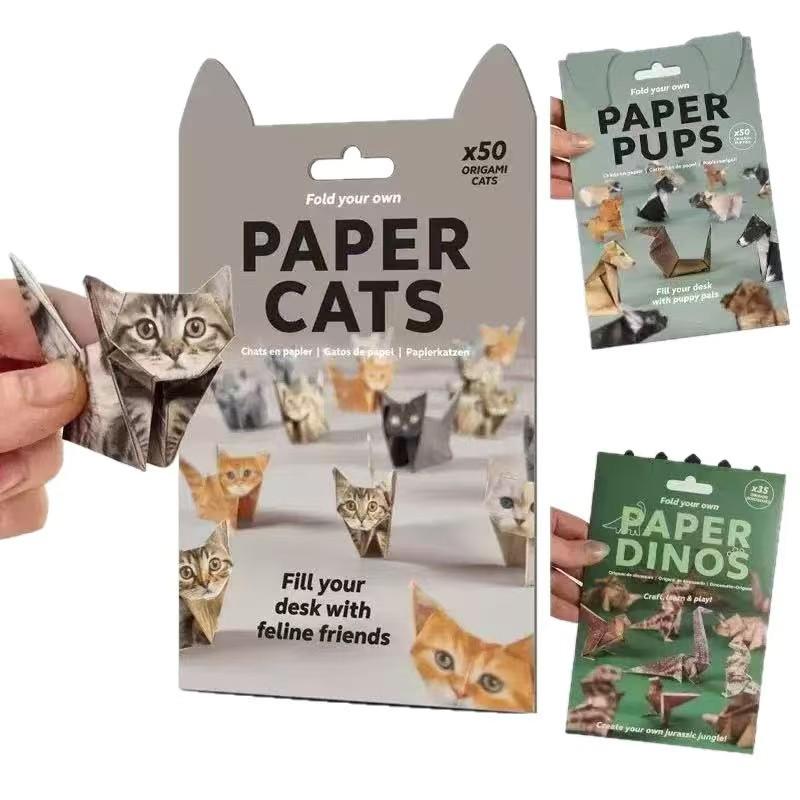 Geometria Origami: Oltre 50 Stili di Gatti e Cani di Carta Fai da Te