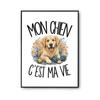 Poster My Dog Is My Life | Photo Paper Poster 310 G Pearlescent Finish Size A4 | Wall Decoration Living Room Bedroom