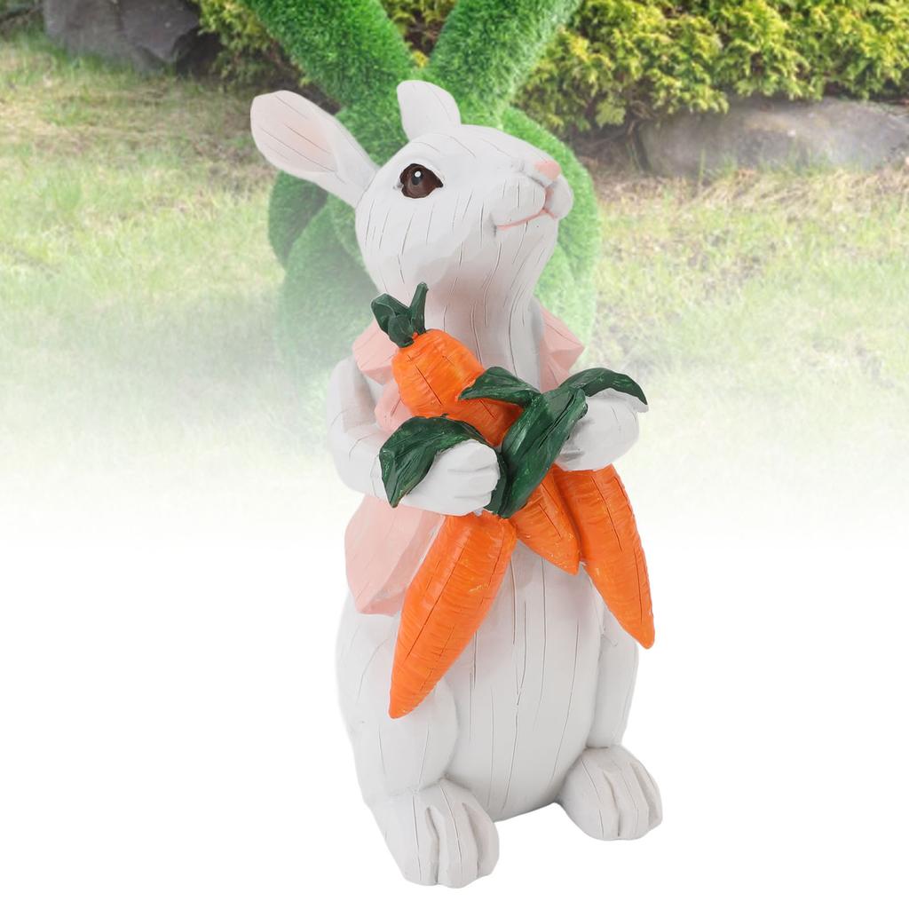 Bunny Figurine Cute Vintage Resin Ster Bunny Statue for Home Ornament Holiday Decoration