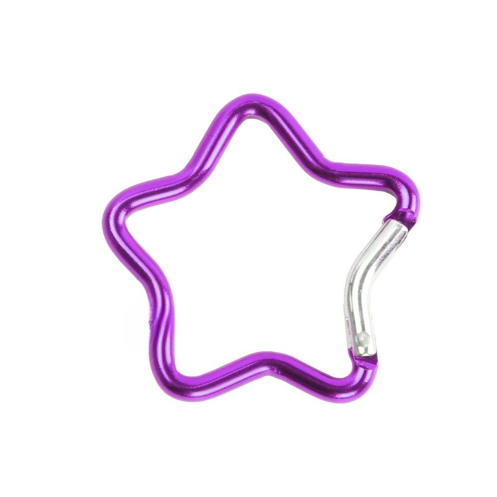 2pcs Aluminum Alloy Hanging Buckles  Five-pointed Star Climbing Buckles  Quick-hanging Keychains  Safety Buckles Backpack Buckles  in Various Colors