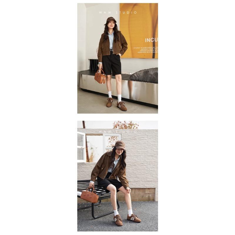 Women S Vintage Cowhide German Training Sneakers Casual Racing Shoes