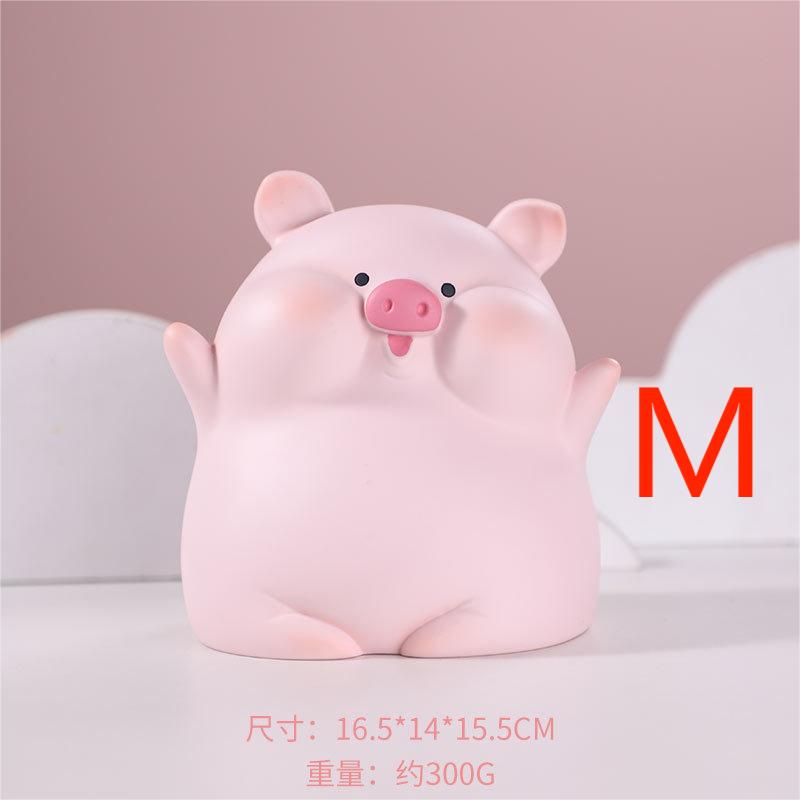 Nydelig Pig Piggy Bank Sparer Mynt Penger Søt Bankboks Vinyl Anti Fall Piggy Bank Bursdagsgaver Home Decor Ornament