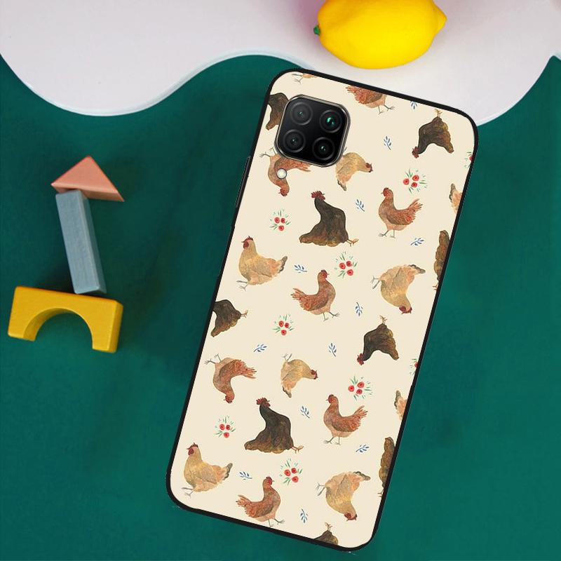 Chicken Pattern For Huawei Nova 11i 12s 12i 8i 7i Y73 Y70 Y90 Y60 Y72 Y61 Y91 9 10 SE P30 Pro P40 Lite Case